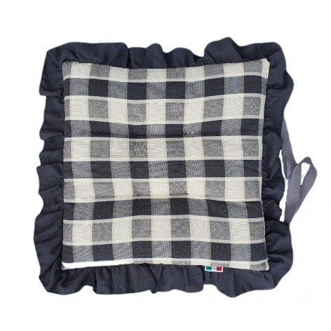 Cuscino da sedia Morbidino con Volant Tartan